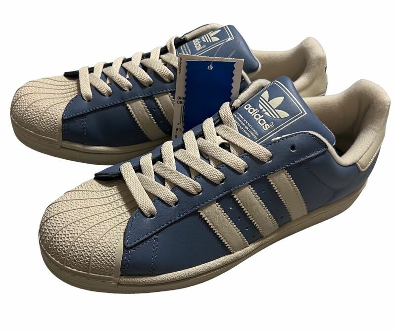 未使用品 08年 adidas ART 652998 SUPER STAR 2 SS Ⅱ CH ABC SLATE/L.CLAY/SLATE スーパースター 2 ストレートブルー US9 27㎝