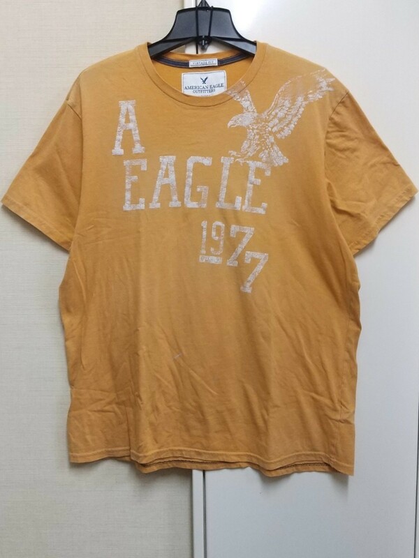 [送料無料](t21c5)XLアメリカンイーグルamerican eagleビンテージusaアメリカ輸入古着半袖プリントTシャツオーバーサイズゆるだぼ