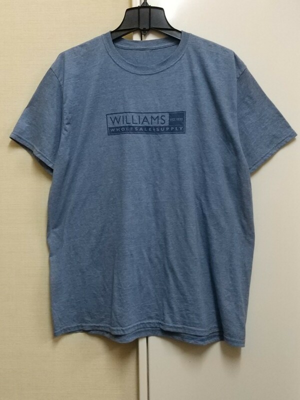 [送料無料](t21c5)XL企業モノwilliamsロゴusaアメリカ輸入古着半袖プリントTシャツ両面オーバーサイズゆるだぼ/ショップ