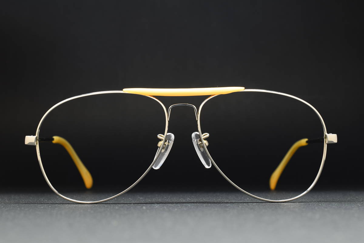 デッドストック サンプラチナ B-80 54-16 アビエーター メガネ サングラス フレーム シルバー ヴィンテージ 日本製