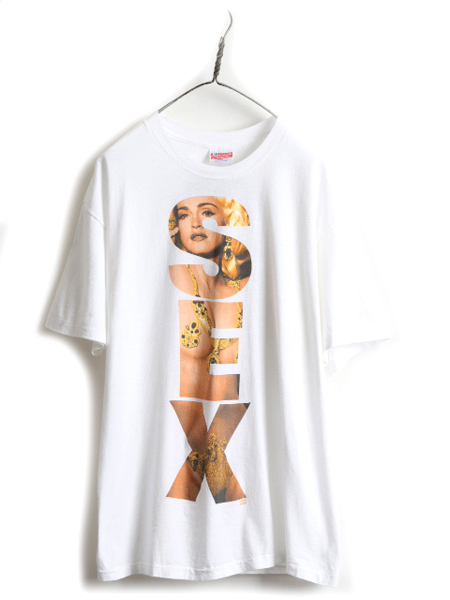 90s USA製 ★ マドンナ SEX 両面 プリント Tシャツ メンズ XL / 90年代 Madonna 当時物 オフィシャル エロ バンド シングルステッチ フォト
