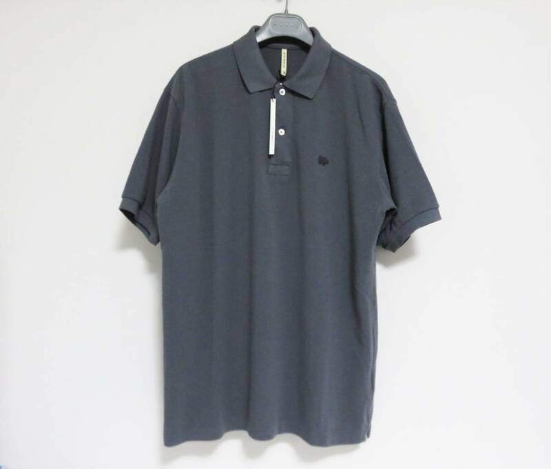 送料無料 定価1.7万 新品 SCYE BASICS Cotton Pique Polo Shirt 38 グレー 日本製 サイ ベーシックス ポロシャツ