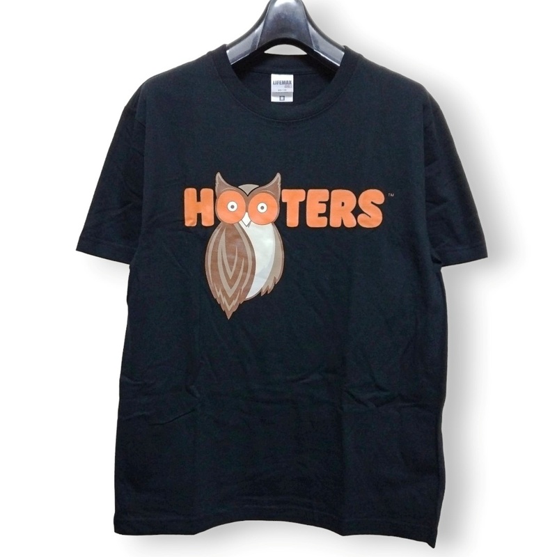 HOOTERS　Tシャツ　黒　M　フーターズ　企業もの　ノベルティ　スタッフユニフォーム　230517-22