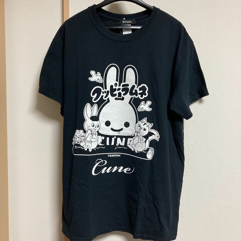 【美品】CUNE キューン 23rd COLLAB グッピーラムネTシャツ ブラック Lサイズ