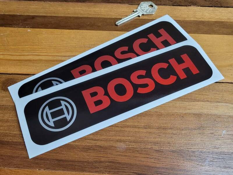 送料無料 Bosch ボッシュ 200mm x 50mm pair 車 バイク ステッカー デカール