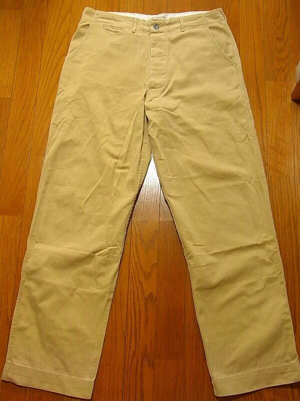 激レア USA製　ZOOM ズーム　1940's US ARMY　ミリタリー チノパンツ　W33　FILSON　Levi's　GUNG HO　WAREHOUSE　The REAL McCOY'S