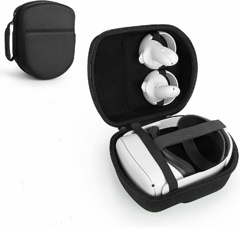 VR用　イヤホン ゴーグル 収納ケース 携帯用ケース ハードケース 収納バッグ