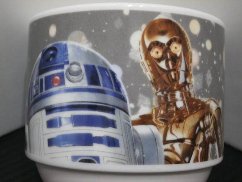 【未使用】レア 非売品 C-3PO R2-D2 マルチ カップ 陶器 マグカップ 皿 食器 STAR WARS スター・ウォーズ グッズ ディズニーストア