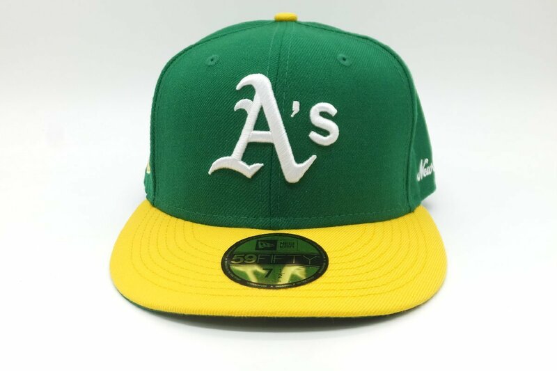 ■【YS-1】 ニューエラ NEW ERA ■ キャップ 帽子 MLB アスレチックス ■ 良好 ■ 7 1/2・59.6cm グリーン系 【同梱可能商品】■A