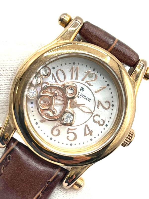 【電池切れ】AMORE DOLCE アモーレドルチェ　レディース　クォーツ腕時計　シェル文字盤　AD12303 ケース：2.5　