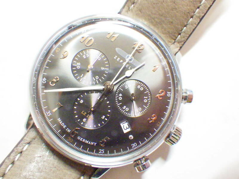 ZEPPELINツェッペリン クロノグラフ腕時計 LZ129 ドイツ製 7088-2　#344