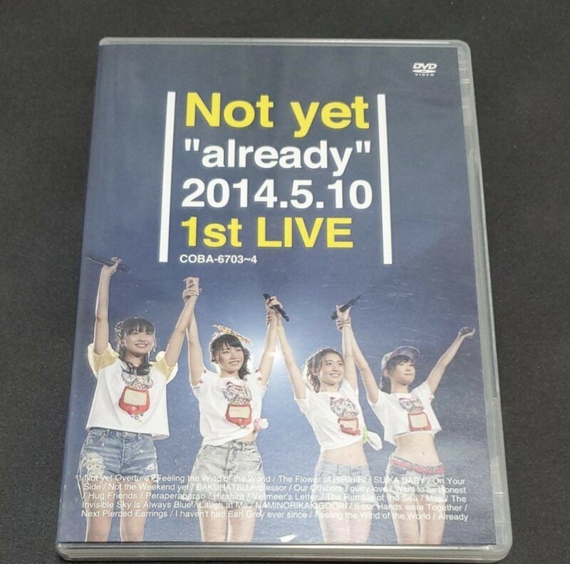 AKB48からの超最強ユニット、Not yetの初となるライヴ映像作品。「Not yet/Not yet\already\2014.5.10 1st LIVE〈2枚組〉」定価 ￥ 5,082