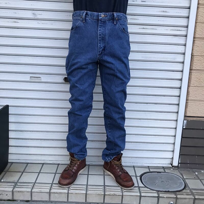 良品 USA製 90s Wrangler 936PWD INDIGO DENIM PANTS 1990s W34 ヴィンテージ ラングラー カウボーイ デニムパンツ スリム 80s 85cm