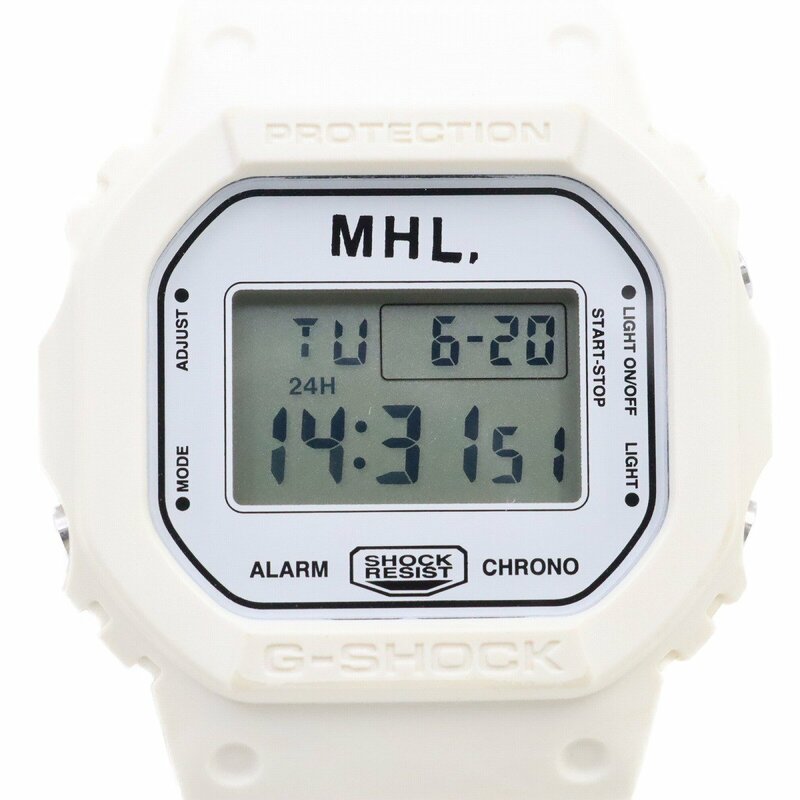カシオ G-SHOCK × MHL マーガレットハウエル コラボモデル クォーツ メンズ 腕時計 ホワイト DW-5600VT【いおき質店】