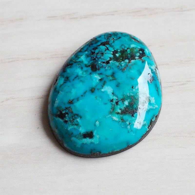 Morenci Turquoise ターコイズ カボション アクセサリー インディアン ジュエリー 彫金 ルース アリゾナ　トルコ石　天然石　#313