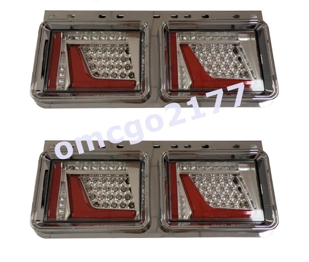 新品 2連テールライト LEDテールランプ 　汎用 テールランプ トラックテールライト LEDコンビネーション 24v レッド