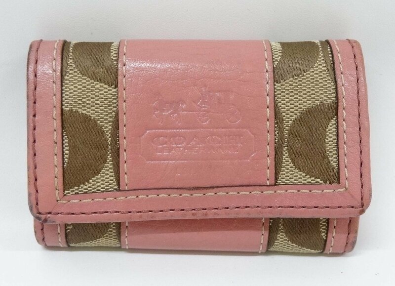 coach　コーチ　キーケース　キーホルダー　箱なし　ピンク　中古品　