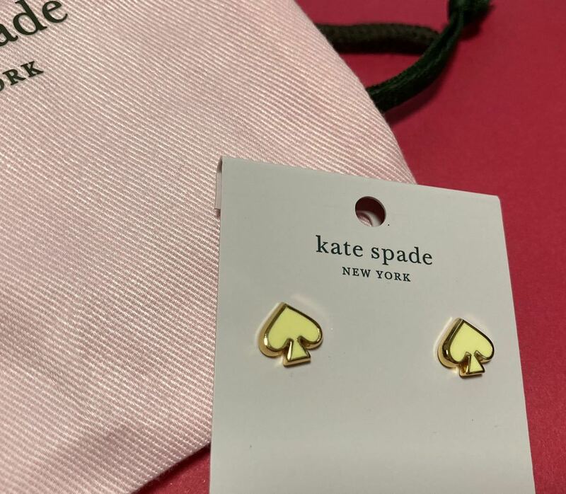 【送料無料】新品★ケイトスペード Kate Spade★スペード型 ピアス 黄色