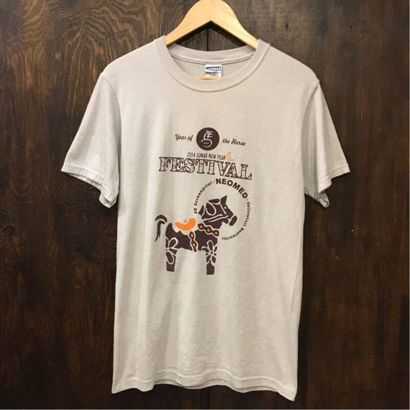 アメリカ古着 ビンテージ 馬プリント Tシャツ 漢字プリント ビンテージT アメカジ US古着