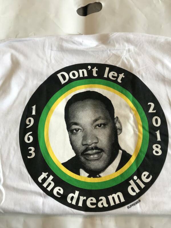 新品 未使用 国内正規品 ◆ Supreme MLK Dream Tee White/白 サイズM ◆ 18ss Week15 代官山店舗購入商品