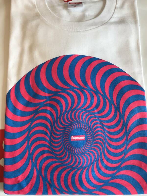 新品 未使用 国内正規品 ◆ Supreme/Spitfire Classic Swirl T-Shirt White/白 サイズM ◆ 18ss Week18 Supreme 代官山店舗購入商品