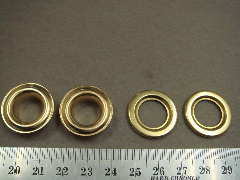 アイレットリング　＃２８番（１２ミリ）　真鍮製・本金鍍金(GOLD)　２０セット