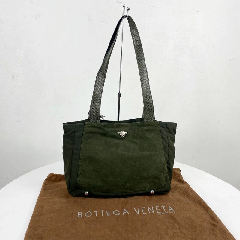 vintage BOTTEGA VENETA ヴィンテージ　ボッテガヴェネタ カーキ　ナイロン　ショルダーバッグ　鞄