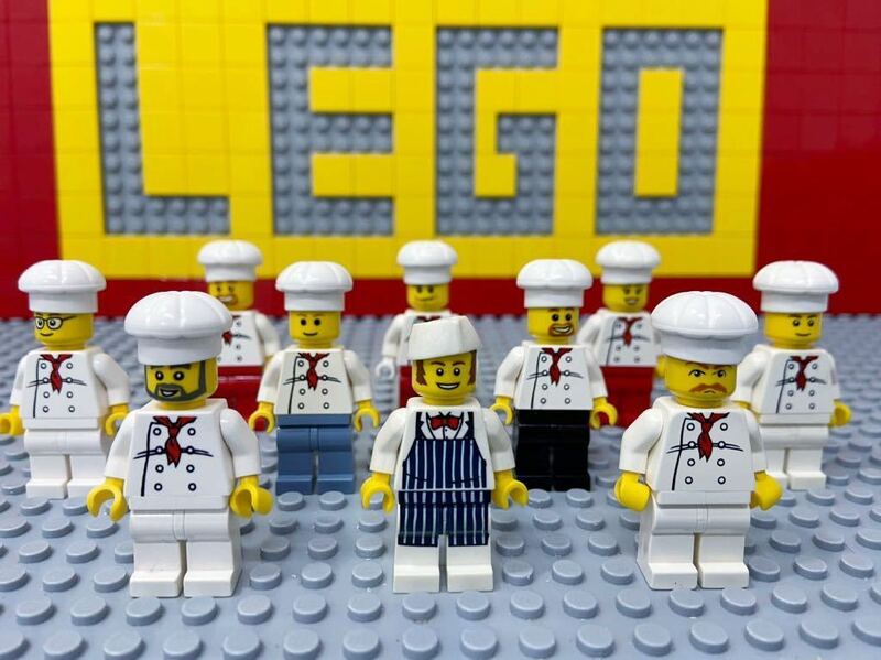 ☆レストラン☆ レゴ　ミニフィグ　大量10体　コック　シェフ　パティシエ　( LEGO 人形 シティ