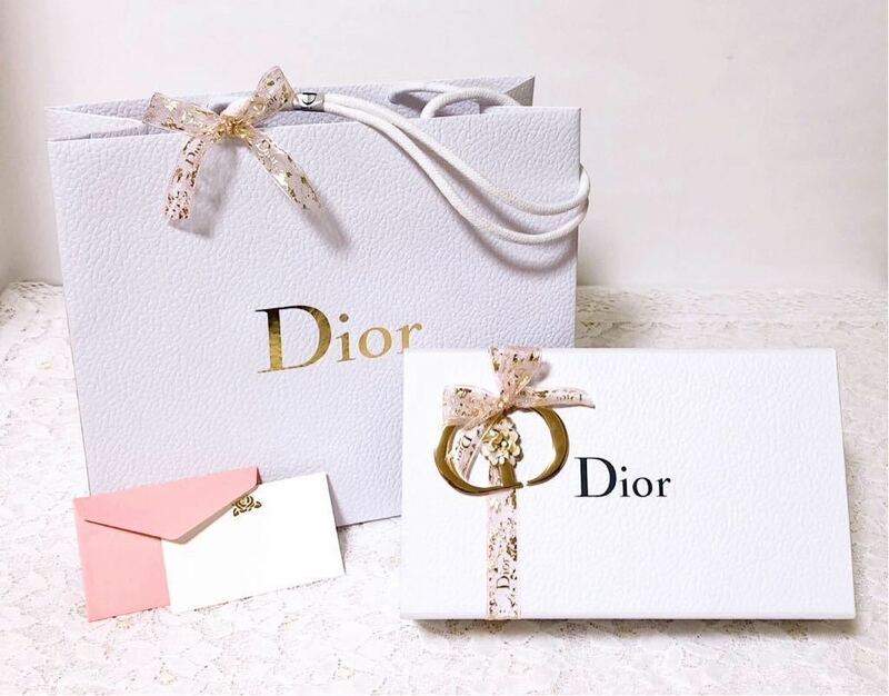 クリスチャン・ディオール「Christian Dior」ショッパー・小物用空箱のセット ロゴメタル付き(2506) 正規品 付属品 BOX 緩衝材あり
