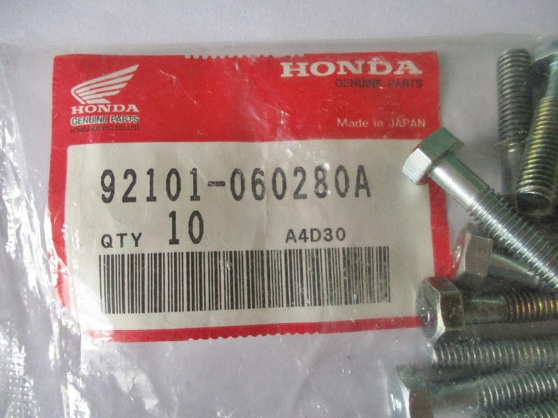 ● ホンダ HONDA 92101-060280A 6×28 ヘッドライトボルト 純正 純正部品 新品 未使用 バイク 稀少 当時物 部品