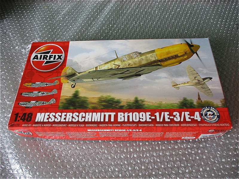 プラモデル エアーフィックス AIRFIX 1/48 メッサーシュミット Bf109E-1/E-3/E-4 MESSERSCHMITT Bf109E-1/E-3/E-4 未組み立て 昔のプラモ