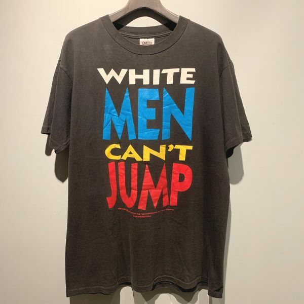 90s USA製 WHITE MEN CAN'T JUMP ホワイトメン キャント ジャンプ ONEITA T-シャツ Lサイズ 映画Tee ラップTee ハードプレイ