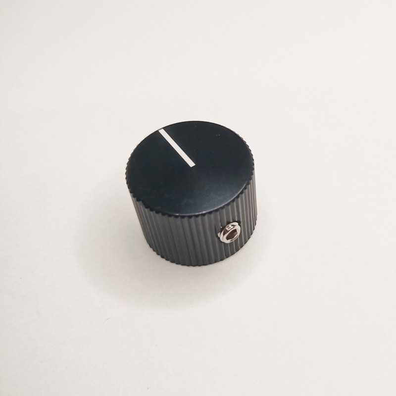ドレスアップアルミニウム製ノブ 黒　BLACK シャフト幅6.35mm