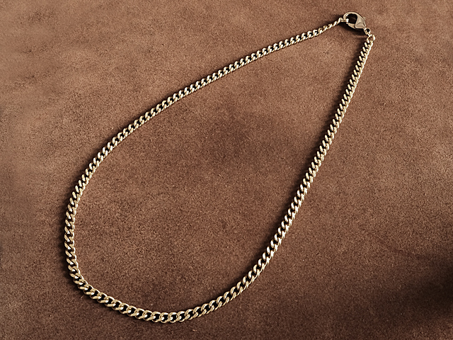 真鍮 喜平チェーン ネックレス（45cm）/ 黄銅 細い 鎖 ブラス ゴールド ペンダント アクセサリー メンズ レディース パーツ ハンドメイド