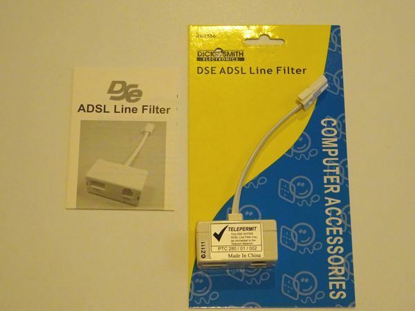 DSE ADSL Line Filter 留学 移住 ワーキングホリデー 電話のコネクトからインターネット