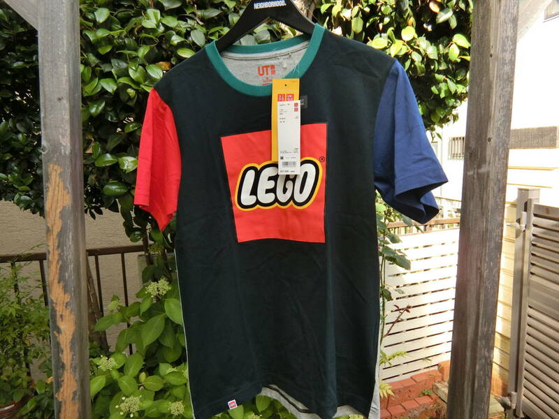 レゴ LEGO ユニクロ 企業コラボ Tシャツ Mサイズ ブロック ロゴ 完売 新品タグ付き 未使用　マルチパターン　クレイジー