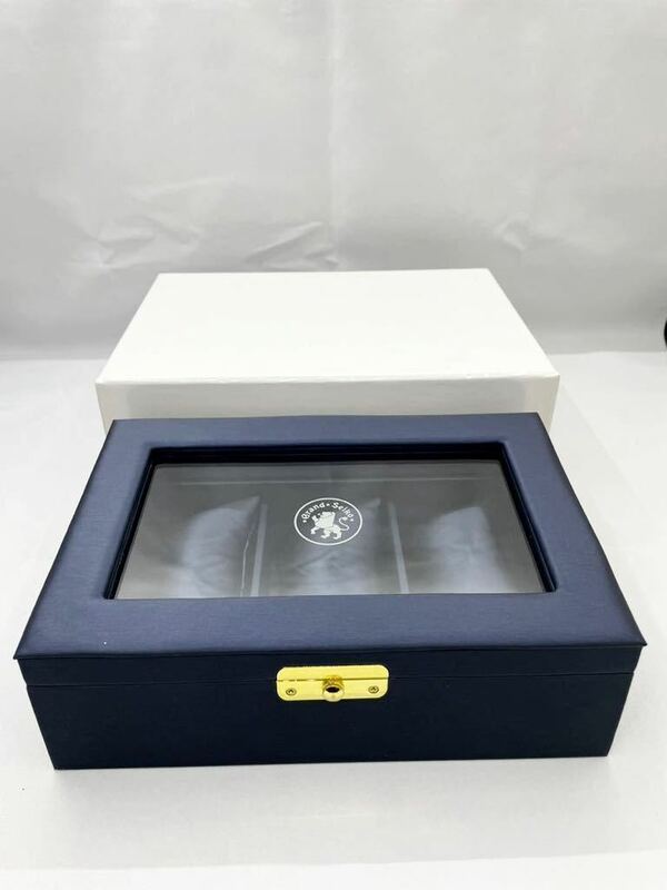 未使用品　グランドセイコー 特製ボックス　ネイビー　時計BOX 3本用　非売品 時計ケース GRAND SEIKO 60周年　スプリングドライブ　箱