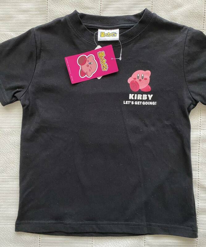 即決★新品110　星のカービィ　半袖Tシャツ　黒　Kirby