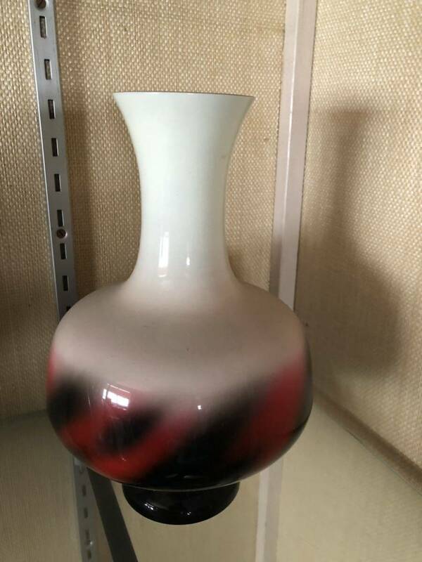 銅製花瓶（錦）年代物　昭和アンティーク　レトロ　コレクション　送料込み