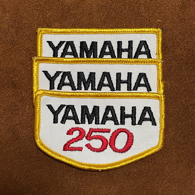 70s YAMAHA 250 ヴィンテージ ワッペン 当時物本物 ヤマハモトクロス 国産旧車 ビンテージ 刺繍パッチ デッドストック Vintage Patch