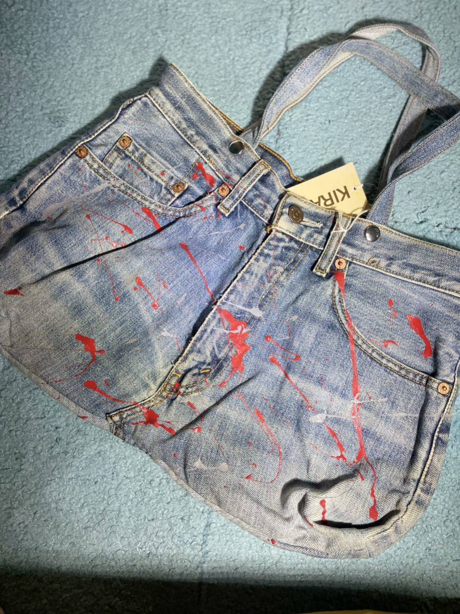 リメイクデニムバッグ　Levi's ペイント　1点もの