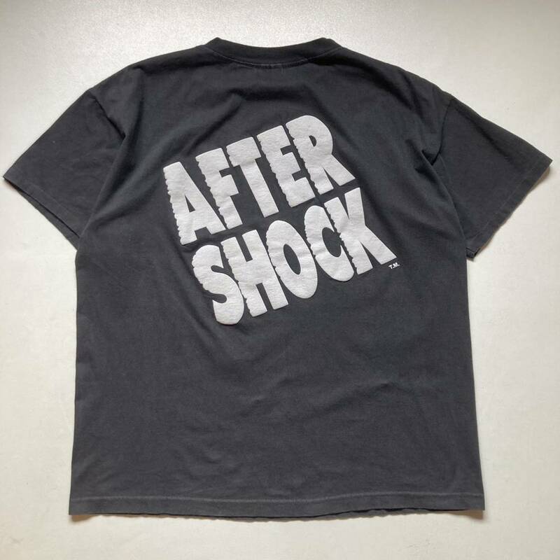 90s After shock print T-shirt “made in USA” 90年代 アフターショック バックプリントTシャツ パイプリ 胸プリ アメリカ製 USA製