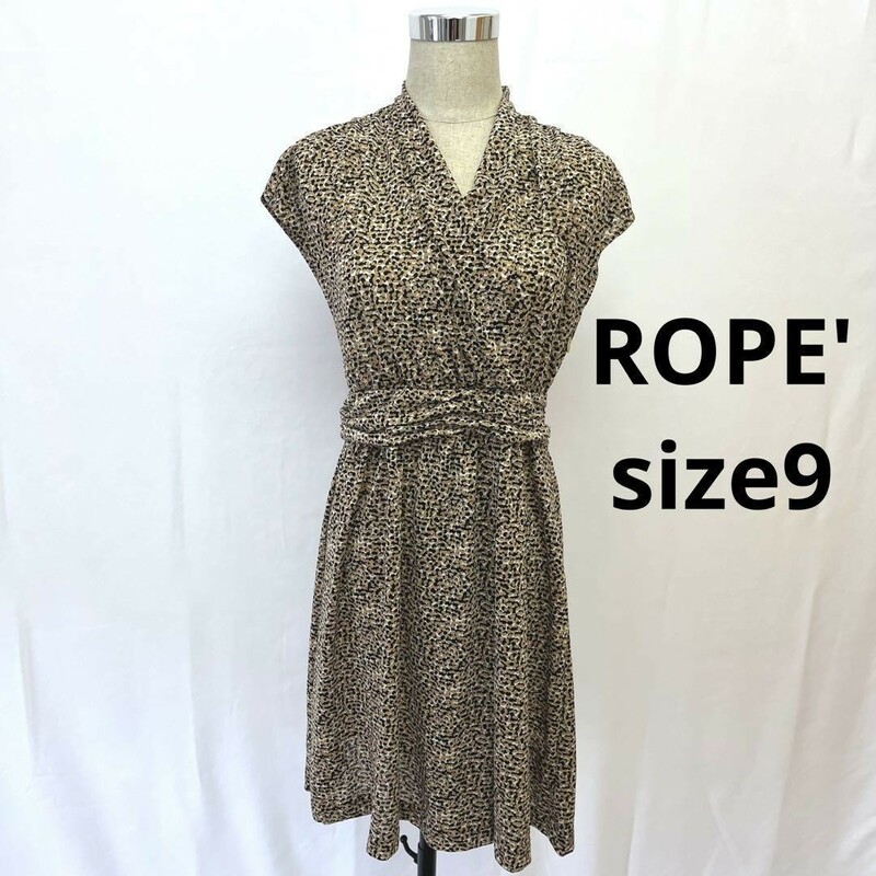 ROPE ロペ　膝丈ワンピース　size9 袖なし