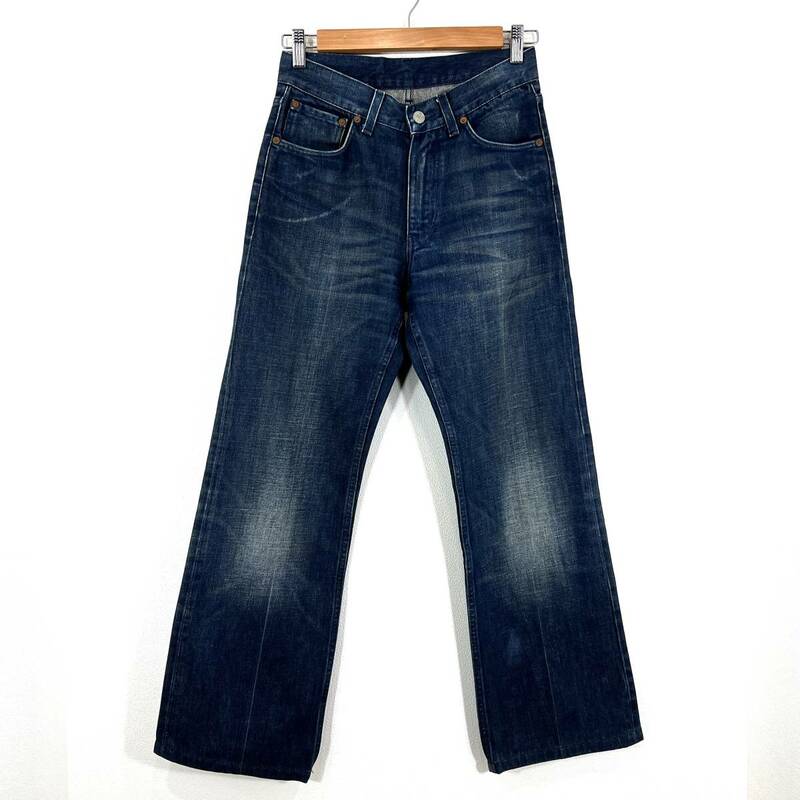 GUCCI ワイド デニム パンツ インディゴ ブルー 44 ストレート フレア ウォッシュ ジーンズ denim pants イタリア製 124046. Z1397 グッチ