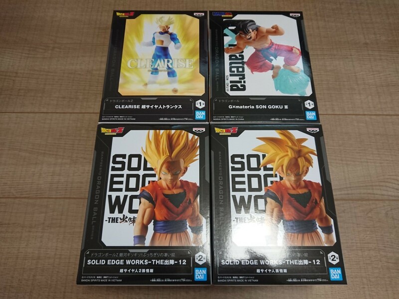 ドラゴンボール フィギュア セット CLEARISE 超サイヤ人トランクス G×materia SON GOKU Ⅲ SOLID EDGE WORKS THE出陣 12 全2種 孫悟飯