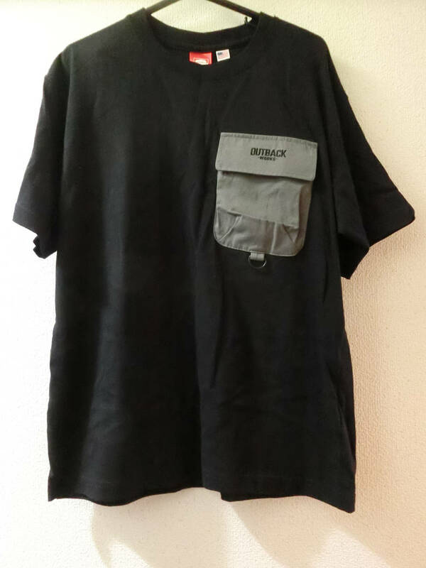 OUTBACK WORKS　Tシャツ　黒　未使用　タグ付き　カジュアル　メンズ