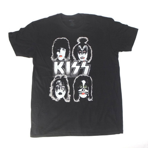 キッス Tシャツ KISS BAND FACES (M)【メール便可】 新品 [9014488]