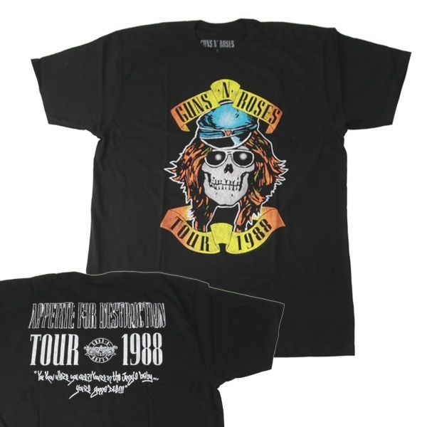 (L) ガンズアンドローゼズ 　 APPETITE TOUR オフィシャル バンド Tシャツ (新品) GUNS N' ROSES【メール便可】 [9017816]