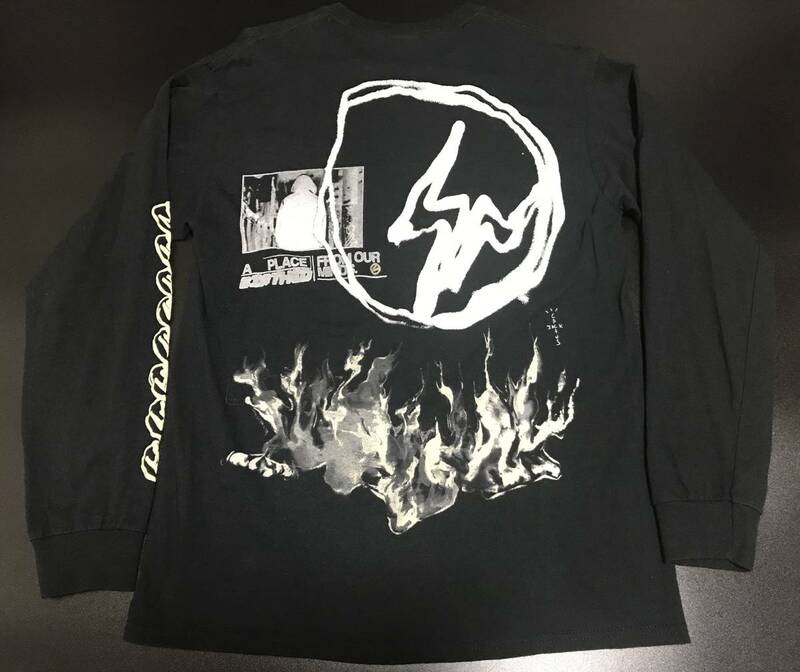 【期間限定価格】Travis Scott Cactus Jack For Fragment Logo 黒 ロンT S トラヴィススコット カクタスジャック フラグメント 送料198円