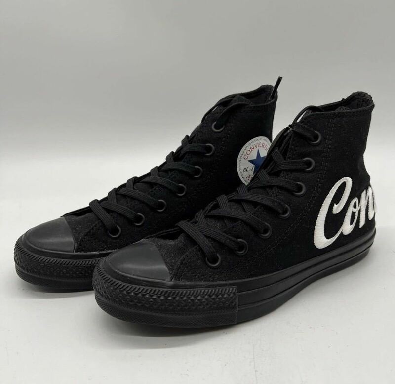 【23.5cm】新品 CONVERSE 100 LOGO EMBROIDERY HI BLACK コンバース 100 ロゴ エンブロイダリー ハイカット BLACK 箱無し (1SC187) 5152